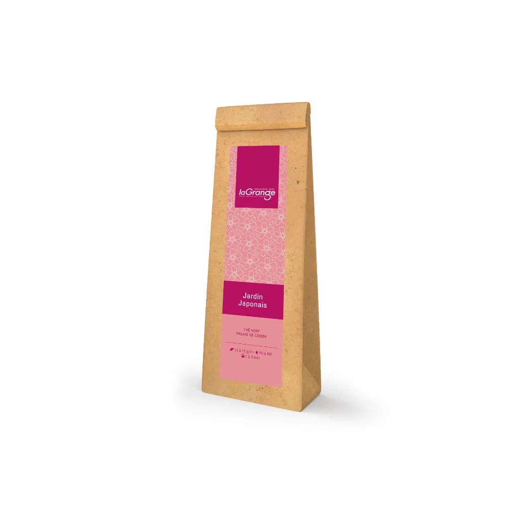 Sachet de thé vert aromatisé à la cerise « Jardin Japonais » 100g