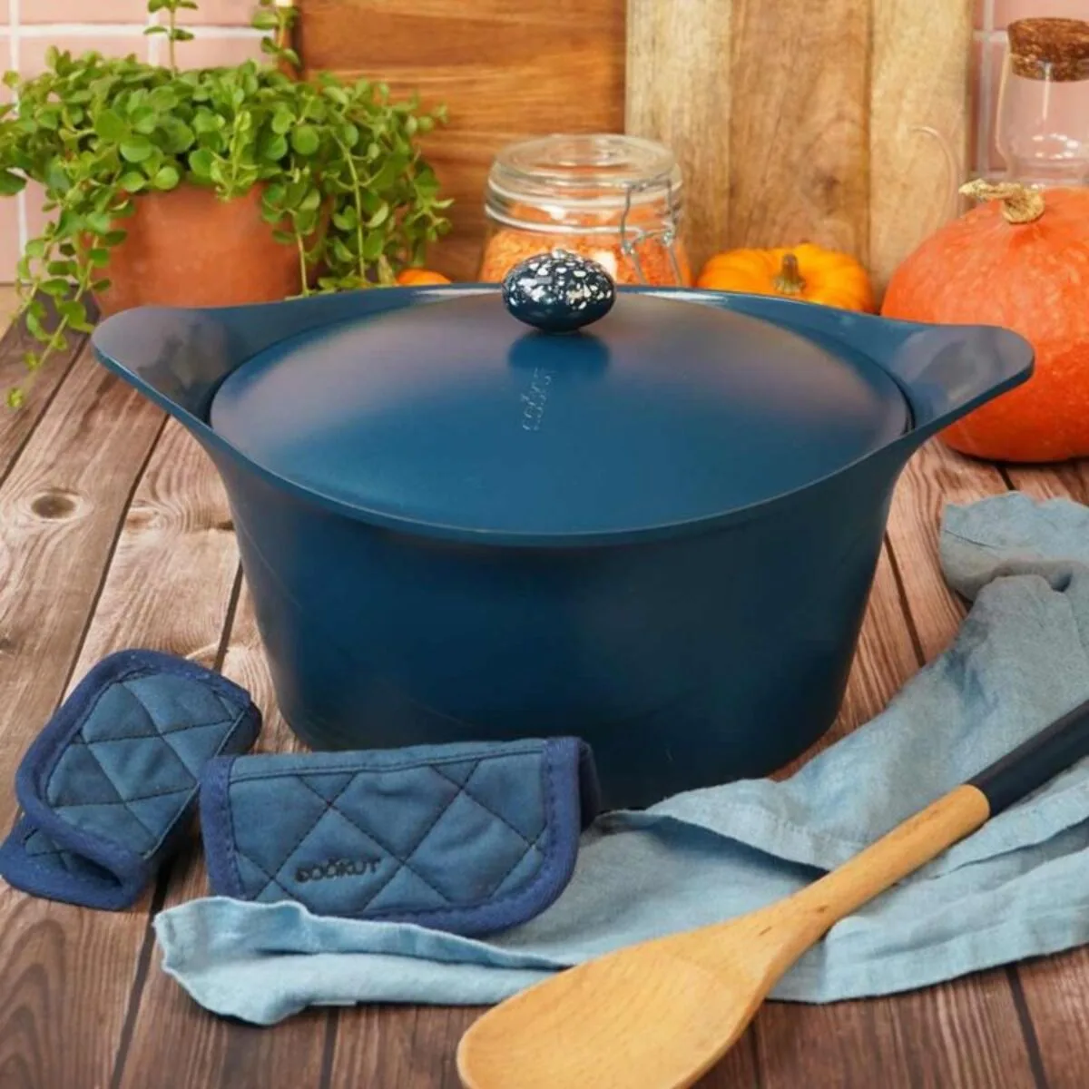 Cocotte Cookut Bleu Myrtille – légère, antiadhésive, 4 tailles – Image 2