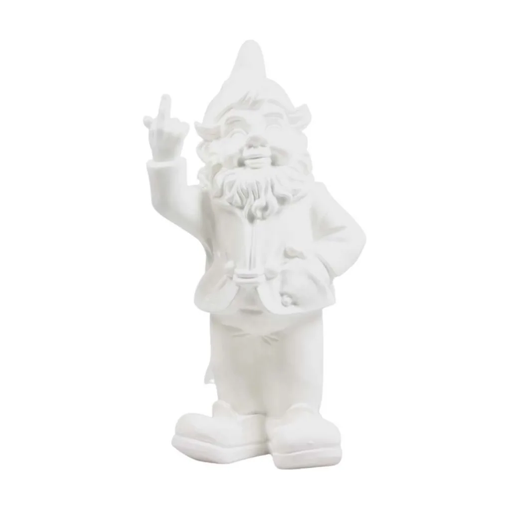Nain Fuck Blanc – Statue humoristique en résine