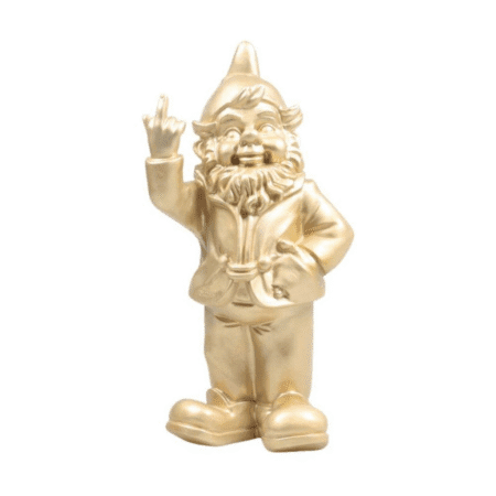 Nain Fuck Doré – Statue humoristique en résine