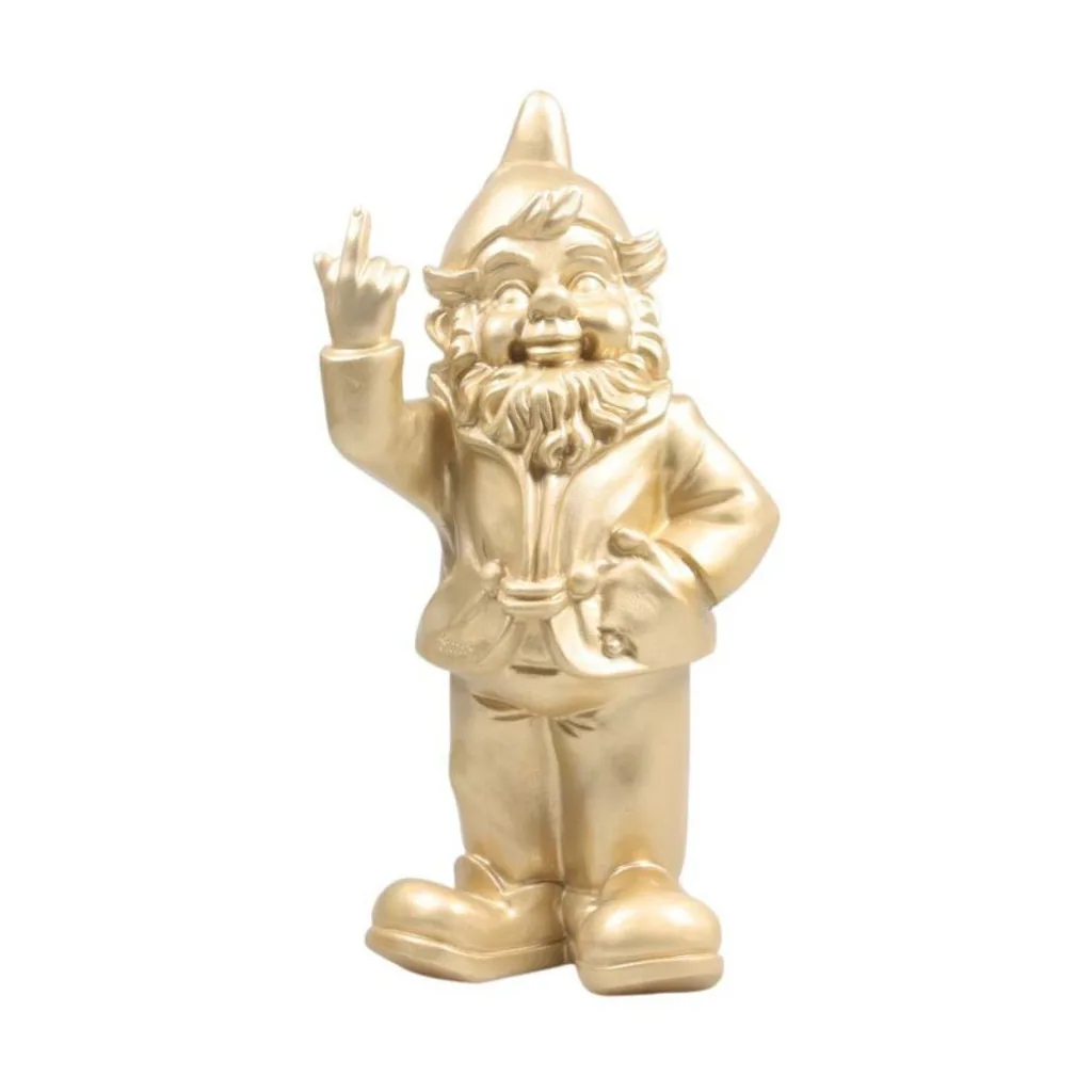 Nain Fuck Doré – Statue humoristique en résine