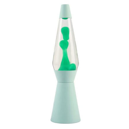 Lampe à lave vert pastel en mouvement