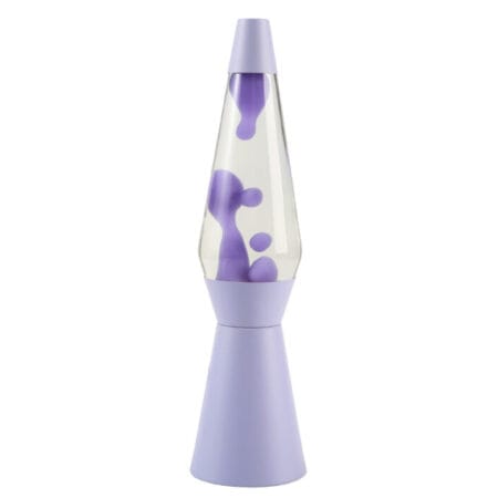 Lampe à lave violet pastel en mouvement