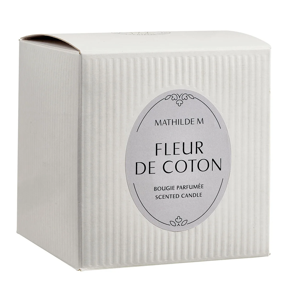 Bougie 400g en cire blanche parfum fleur de coton
