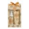 Coffret Mathilde M contenant un lait pour le corps et un gel douche parfumés à la fleur de mandarine, présenté dans un élégant packaging raffiné