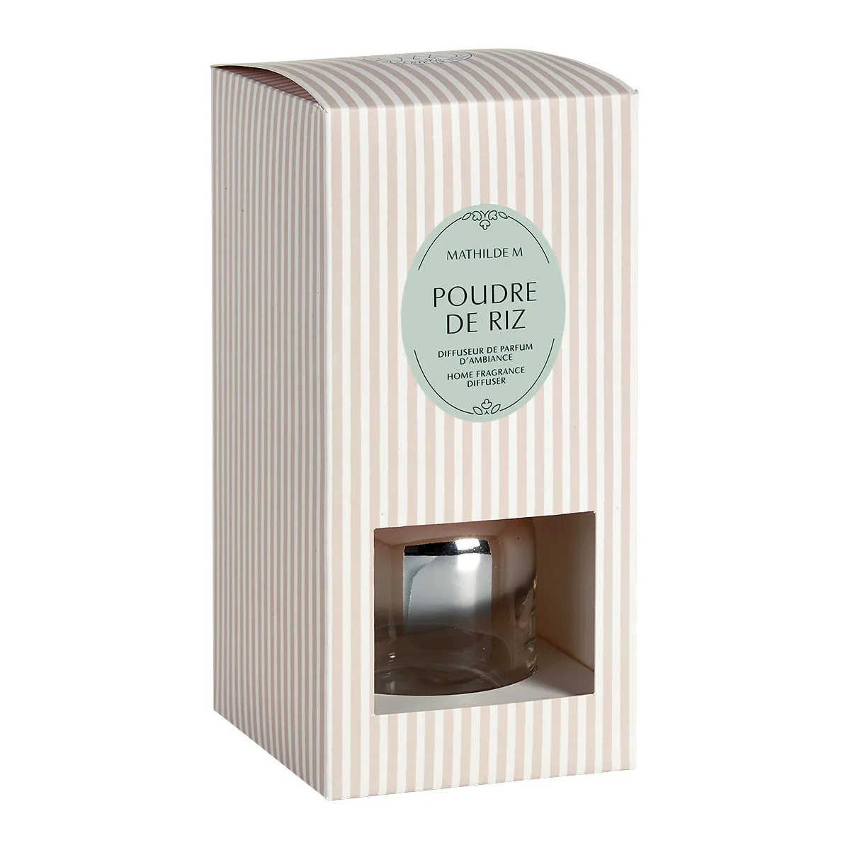 Diffuseur "Valse" avec plâtre fleur parfum Poudre de Riz, design épuré
