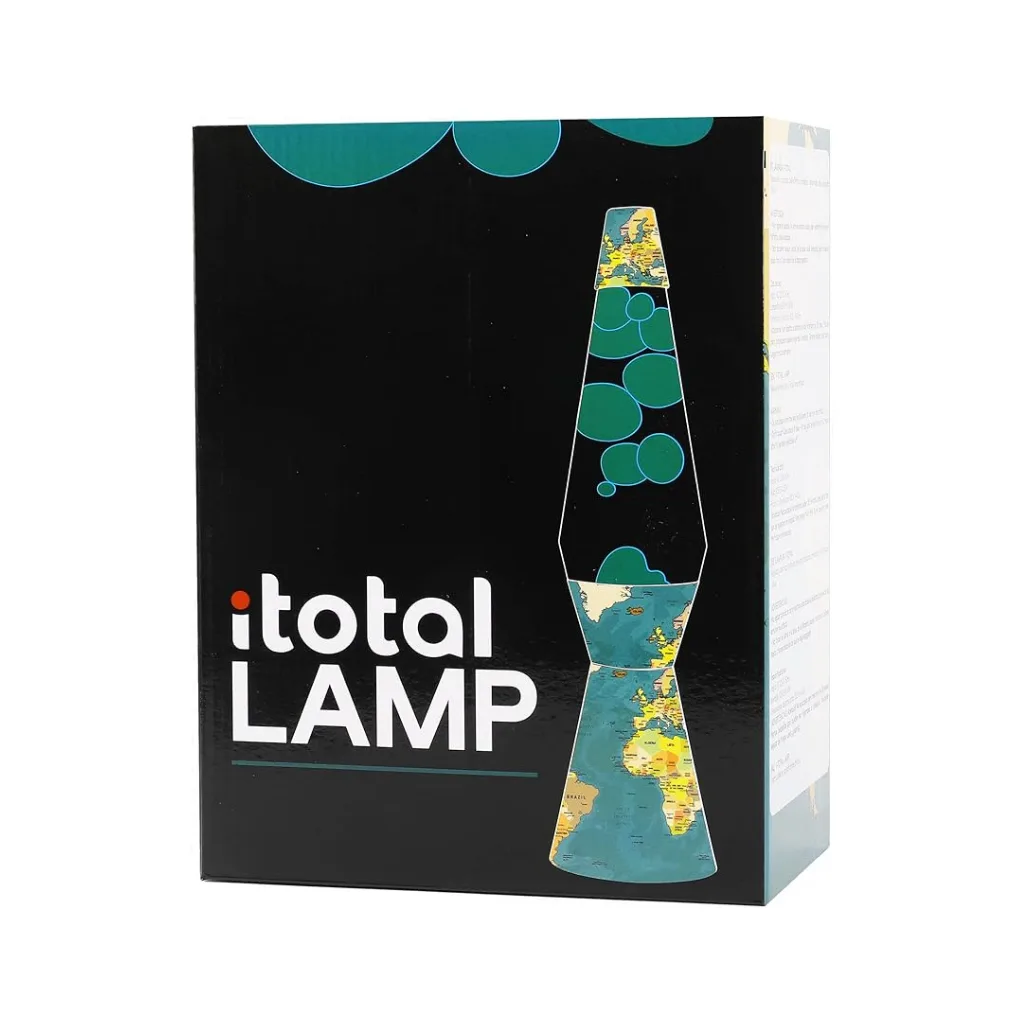 Lampe décorative Blue Map avec lave bleue