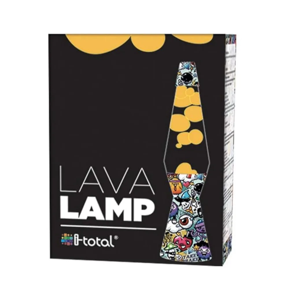 Lampe décorative Graffiti avec lave orange