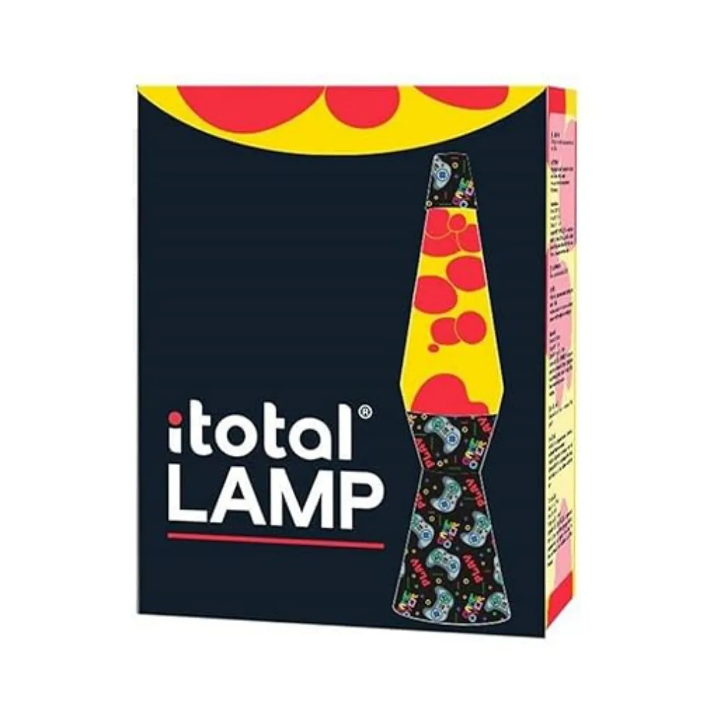 Lampe décorative Let’s Play avec cire rouge et liquide jaune