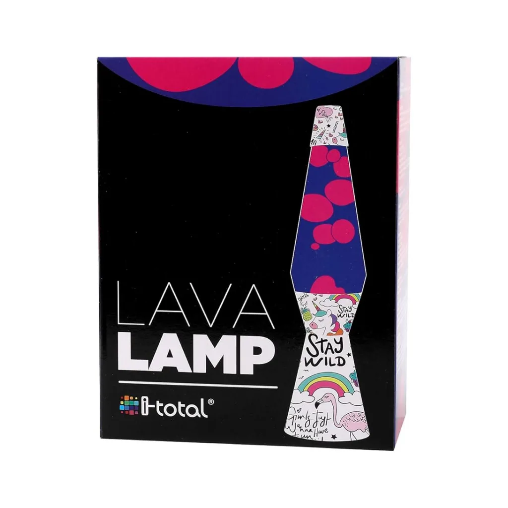 Lampe décorative Licorne avec cire rose et liquide violet