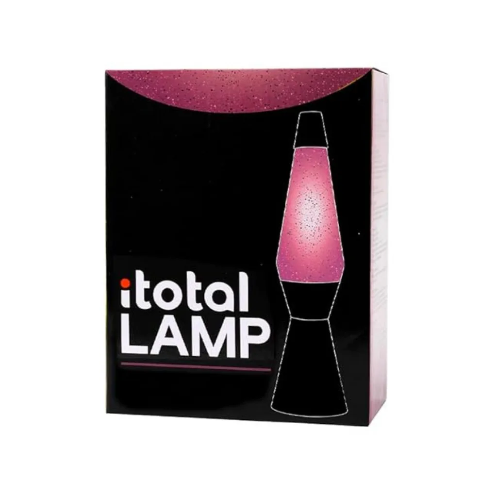 Lampe décorative à paillettes avec socle noir