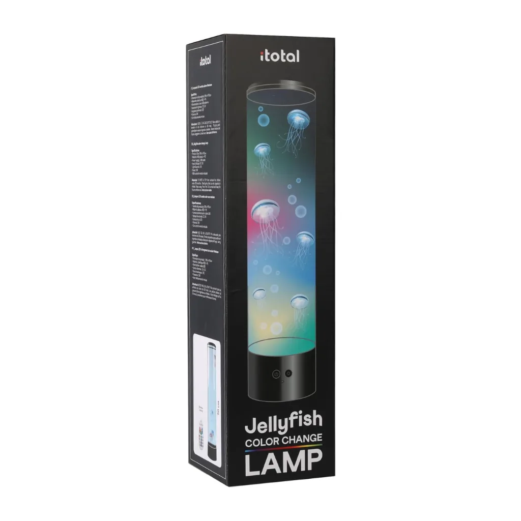 Lampe décorative de 70 cm avec méduses flottantes dans l’eau
