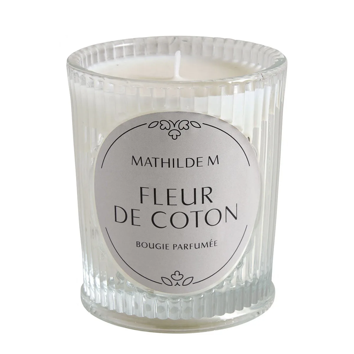 Bougie fleur de coton avec cire blanche