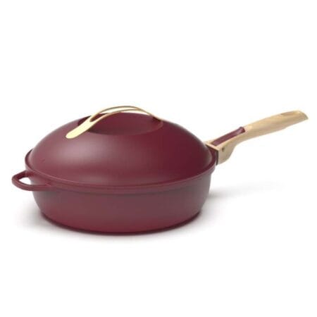 Poêle Cookut rouge rubis multifonction