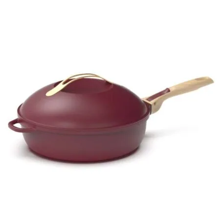 Poêle Cookut rouge rubis multifonction