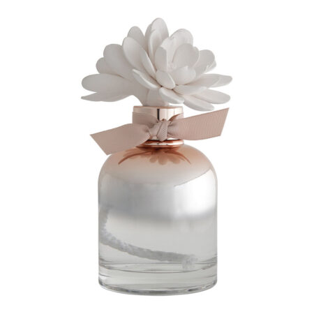 Diffuseur "Valse" 200ml avec plâtre fleur parfum Voile de Lin