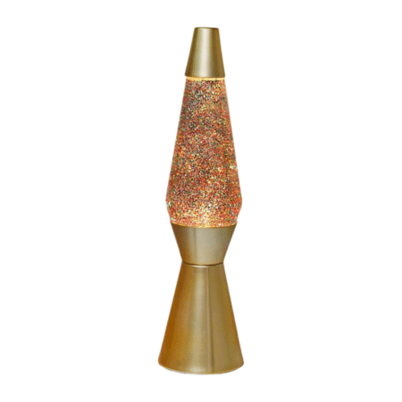 Lampe décorative à paillettes gold en mouvement