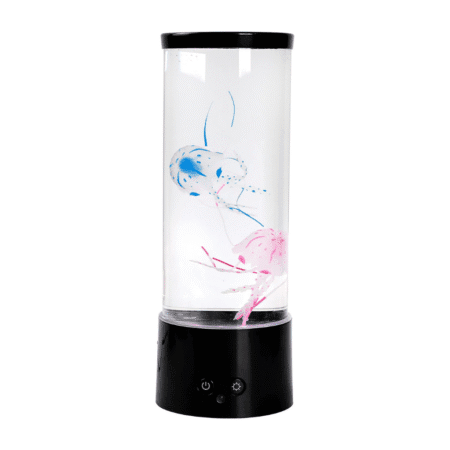 Lampe avec méduses nageant doucement