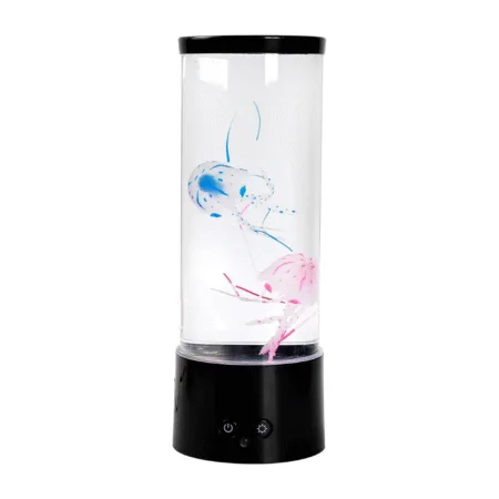 Lampe avec méduses nageant doucement