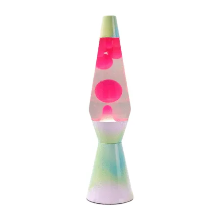 Base aux couleurs pastel dégradées et lumière douce de la lampe à lave