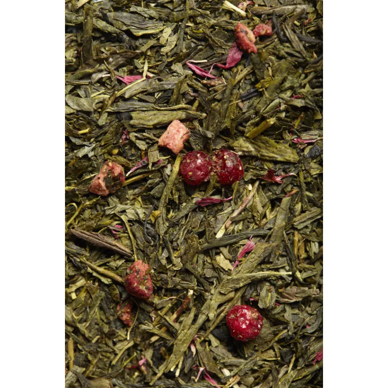 Thé Vert Fraise Groseille – « Le Chant du Coq » – 100g – Image 2