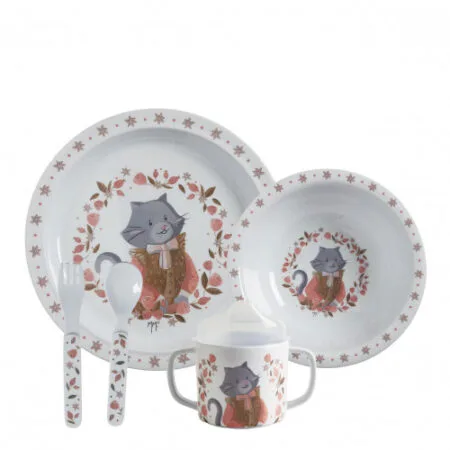 Coffret repas bébé Petit Chat de Mathilde M