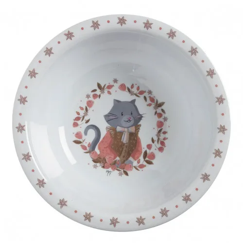 Coffret Repas Petit Chat Mathilde M – Vaisselle Bébé Mélamine – Image 3