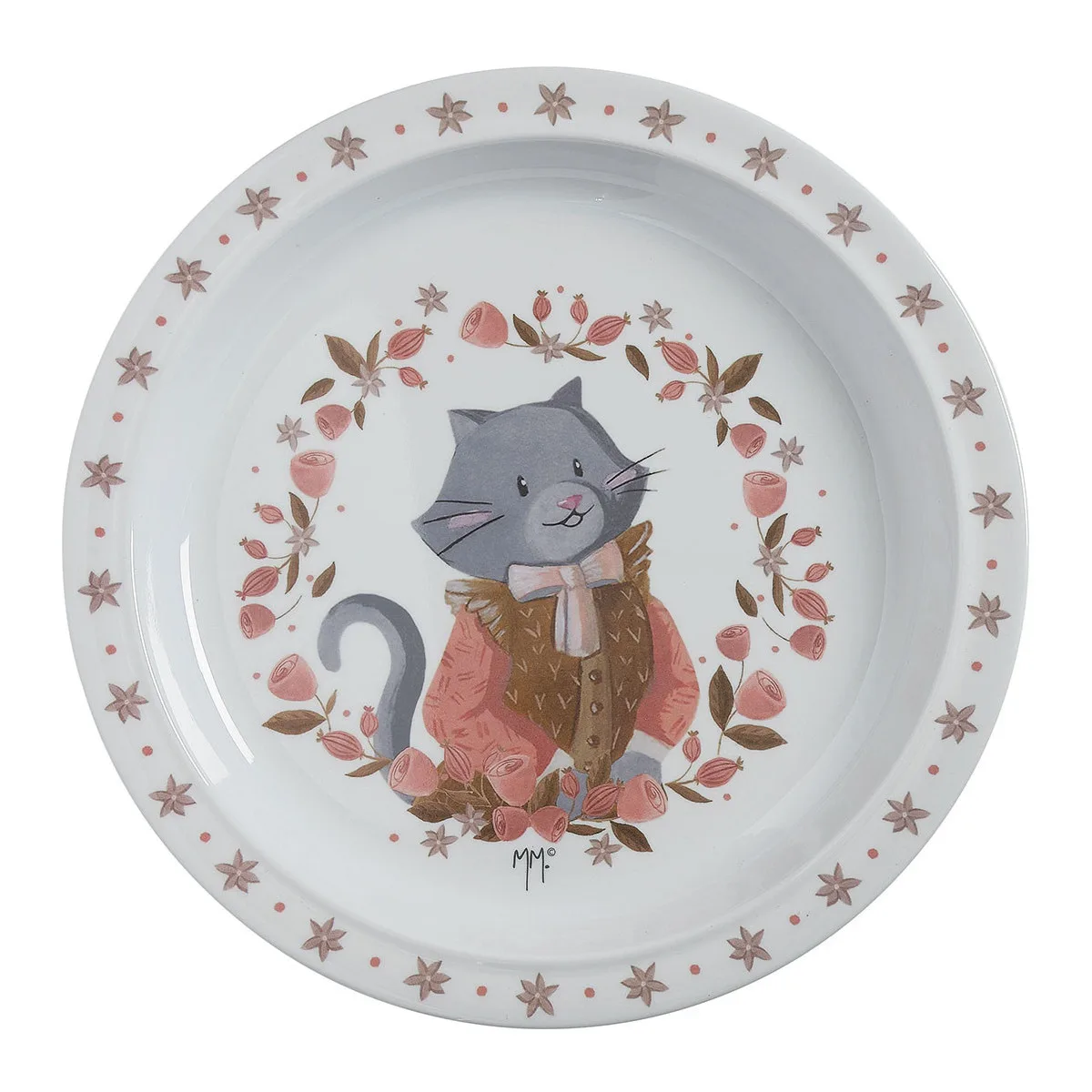 Coffret Repas Petit Chat Mathilde M – Vaisselle Bébé Mélamine – Image 2
