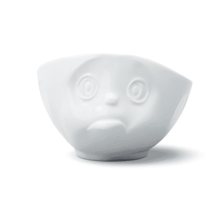 Bol "Oh s’il te plaît" vide avec une expression de demande