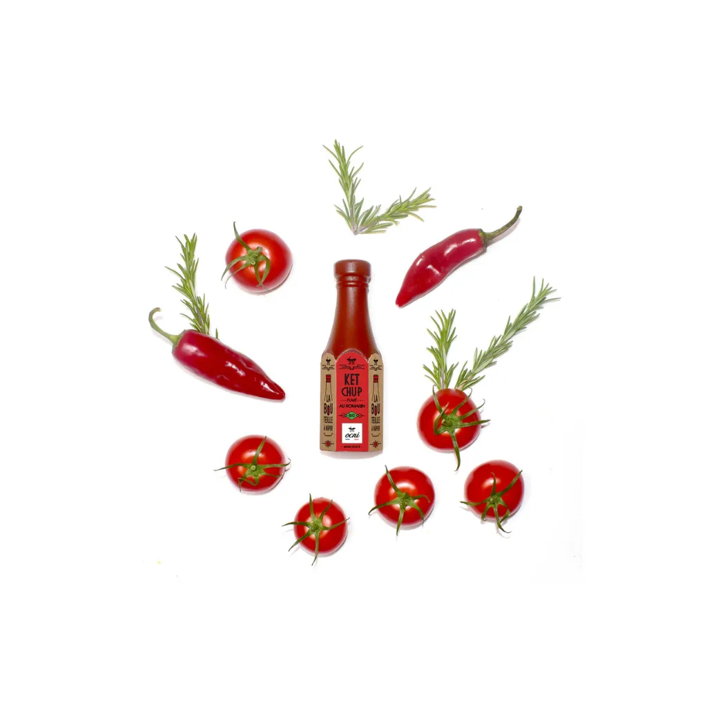 Bouteille de ketchup à râper 355G OCNI, condiment innovant et gourmand pour une explosion de saveurs à chaque bouchée