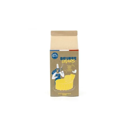 Kit complet de fabrication maison de beurre, coffret Beurre Lovers Radis et Capucine