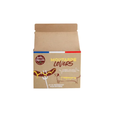Kit de fabrication de moutarde maison, coffret Moutarde Lovers Radis et Capucine