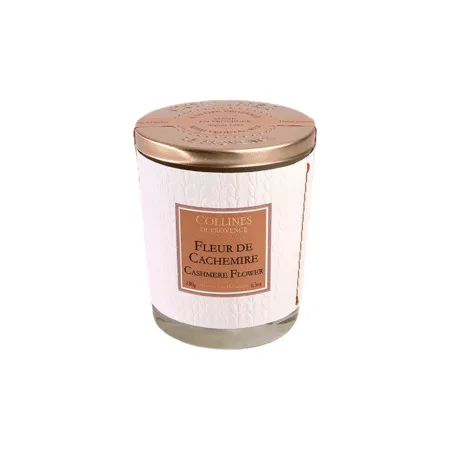 Bougie parfumée Fleur de Cachemire 180g – verre élégant – parfum délicat et raffiné signé Colline de Provence