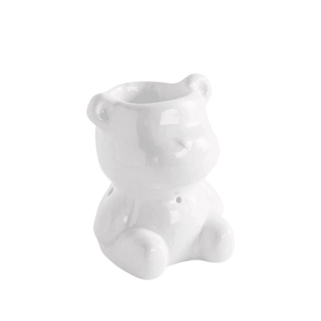Brûle-parfum Teddy en forme d’ourson mignon, céramique douce finition brillante