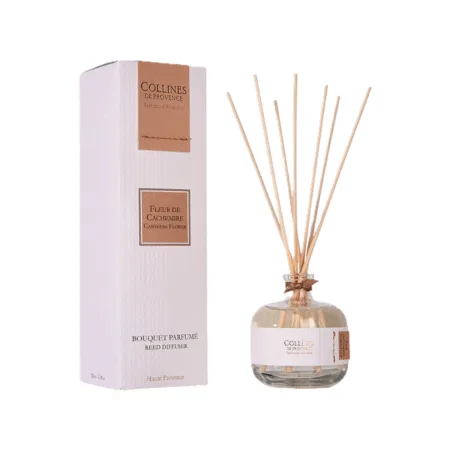 Diffuseur de parfum d’ambiance 100ml Fleur de Cachemire – Colline de Provence – design raffiné et senteur élégante