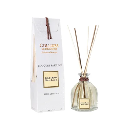 Diffuseur de parfum 100ml Jasmin Blanc – Colline de Provence, parfum floral délicat pour une ambiance élégante et envoûtante dans votre intérieur.