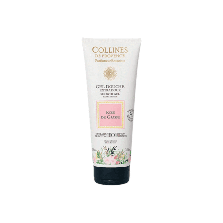 Gel douche Rose de Grasse 200ml – Colline de Provence, soin lavant délicat aux notes florales raffinées pour une peau douce, fraîche et subtilement parfumée.