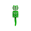 Horloge murale verte Kit-Cat Klock modèle classique avec yeux mobiles et queue oscillante