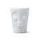 Mug en céramique avec anse, affichant une expression qui souffle un bisou.