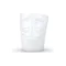 Mug avec anse affichant un visage joyeux et souriant.