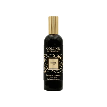 Flacon 100ml de parfum d'ambiance Colline de Provence Cèdre, collection Écorce.