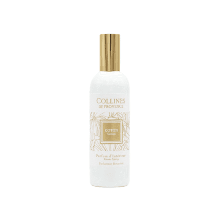 Flacon 100ml de parfum d’ambiance Colline de Provence, collection Fleur, senteur Coton.