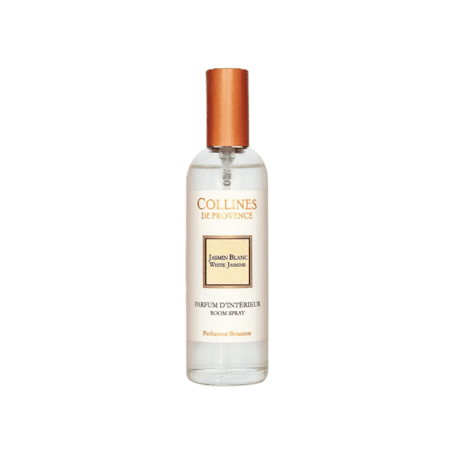 Parfum d’ambiance Jasmin Blanc 100ml – Colline de Provence, parfum floral délicat et envoûtant, pour une ambiance élégante et raffinée chez vous.