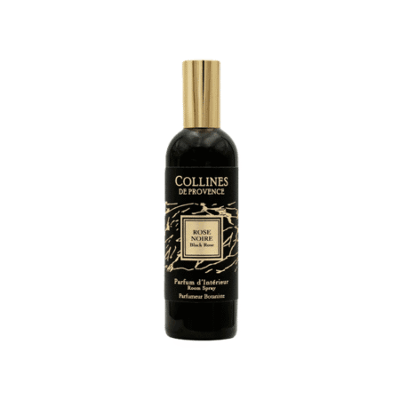 Parfum d’ambiance Rose Noire 100ml de Colline de Provence : un mélange mystérieux de notes florales et boisées qui plonge votre intérieur dans une atmosphère élégante et envoûtante.