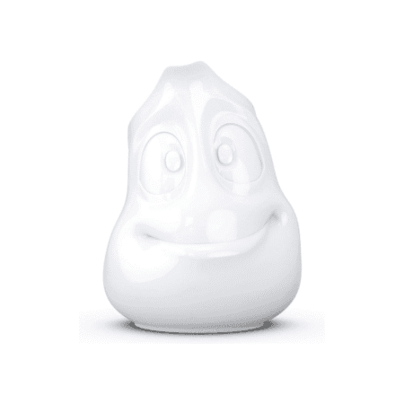 Pot à lait avec une expression naïve et simplette.