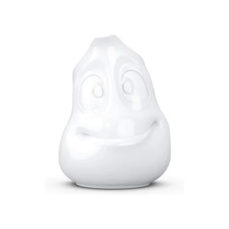 Pot à lait avec une expression naïve et simplette.