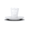 Tasse à expresso en céramique avec expression joyeuse, vue de face
