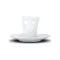Tasse à expresso en céramique avec expression joyeuse, vue de face