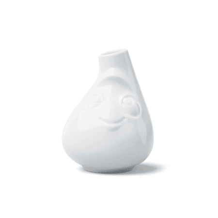Vase en céramique avec expression mignonne, vue de face