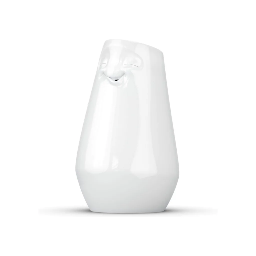 Vase avec visage détendu, vue de trois-quarts